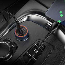 hoco. Type-C autós töltő + USB QC3.0 Power Delivery 20W Z46A zafírkék