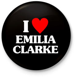 printfashion I LOVE EMILIA CLARKE - Kitűző, hűtőmágnes - Fekete (17726205)