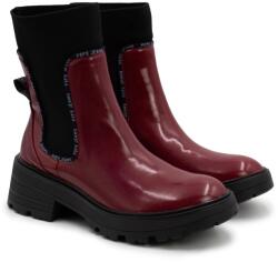 Pepe Jeans Női Bőr Bokacsizma, Size EU37, bordó színű (PLS50451)