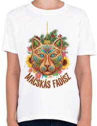 printfashion macskás fadísz - Gyerek póló - Fehér (17740741)