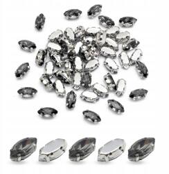 MIXFORM Varrható strasszok, Kristály üveg, Sárgaréz, Lószem, 8x4x3.5mm, 50db (13WB32055)