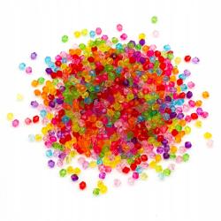 Mixform Biconus Akril gyöngyök Átlátszó csiszolt, Mix, 4x4mm, 25g~800db (13WB29539)