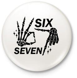 printfashion six seven kéz - Kitűző, hűtőmágnes - Fehér (17790353)