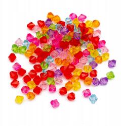 Mixform Biconus Akril gyöngyök Átlátszó csiszolt mix, 8x7.5mm, 25g~100db (13WB29538)