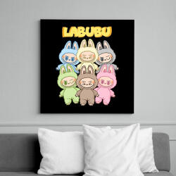 printfashion Labubu Monsters - Vászonkép - Fekete (17750632)