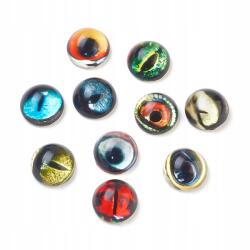 MIXFORM Kaboson üvegszem, kerek, mix, 12x6mm, 10db (13WB18640)