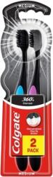 Colgate Set periute de dinti 360 Charcoal Medium, 2 bucati, Colgate