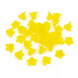 Mixform Akril gyöngyök matt, átlátszó virág, sárga, 17.5x12mm, 25g~38db (13WB29500)