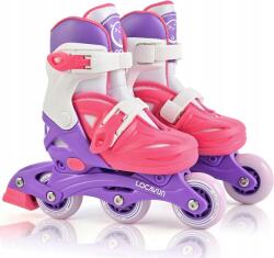 Gyerek görkorcsolya Locavun állítható világító 30-35 lila strapabíró 4in1