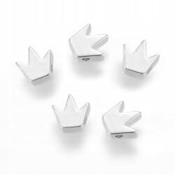 Mixform Gyöngyök, Sárgaréz, Korona, Platina bevonat, 8x8x3mm, 5 db (13WB28229)