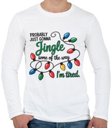 printfashion Jingle - Férfi hosszú ujjú póló - Fehér (17835877)