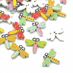 MIXFORM Gombok Fa Festett Szitakötő 24.5x19.5mm 10db (14WB9611)