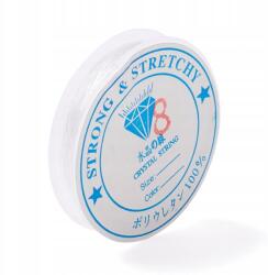 MIXFORM Rugalmas szilikon cérna karkötőkhöz, színtelen, 0.8mm, 8m/tekercs, 10db (13WB30255)