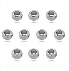 MIXFORM Távolsági gyöngyök, sárgaréz, serpenyő, platina, 6x4mm, 10 db (13WB17447)