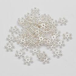 MIXFORM Távtartó gyöngyök Ötvözet, Hópehely Szín: Ezüst 10x2.5mm 50db (13WB17331)