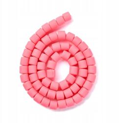 Mixform Polimer agyag gyöngyök Kézzel készített oszlop, fukszia, 6.5x6mm, 58db/38cm/szál (13WB30046)