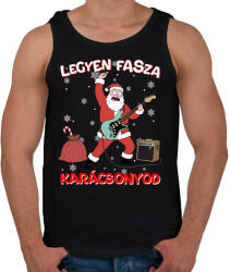 printfashion Legyen fasza karácsonyod - Férfi atléta - Fekete (17793974)