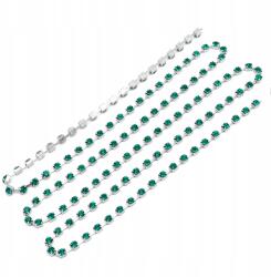 MIXFORM Dekorációs szalag cirkóniákkal Ezüst/Smaragd 2.6mm 240db/1.1m (13WB20920)