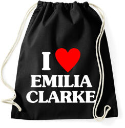printfashion I LOVE EMILIA CLARKE - Sportzsák, Tornazsák - Fekete (17725593)