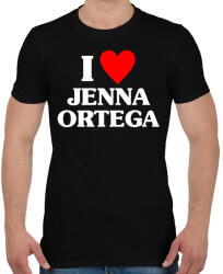 printfashion I LOVE JENNA ORTEGA - Férfi póló - Fekete (17724457)