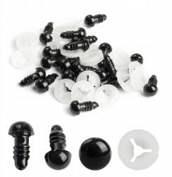 MIXFORM Biztonsági szemek játékokhoz és babákhoz Műanyag Fekete, 8x16mm, 20db (13WB32299)