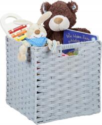 Relaxdays összecsukható tároló kosár, szürke, 31×32×30cm, 25 liter, polipropilén (10025163)