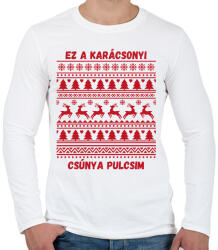 printfashion csúnya pulcsi - Férfi hosszú ujjú póló - Fehér (17809305)