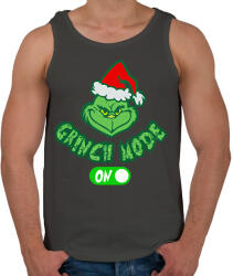 printfashion Grinch Mode On - Férfi atléta - Sötétszürke (17781377)