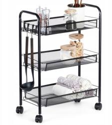  Könyvespolc Mobil gurulós szekrény konyhai babakocsi fürdőszoba polc 3 szint (5904316485849)