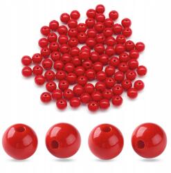 Mixform Akril gyöngyök Kerek Átlátszatlan Tégla 10x9mm, Lyuk: 2mm, 50g~90db (13WB29559)