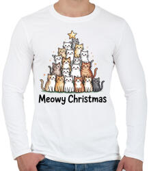 printfashion Karácsonyi minta - Férfi hosszú ujjú póló - Fehér (17763717)