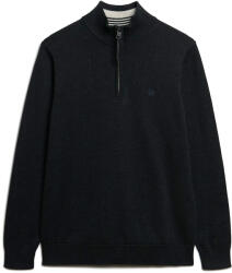 Superdry Tricotaj D1 Stud Essentials Cotton Half Zip M6110690A 04q charcoal marl (M6110690A 04q charcoal marl)