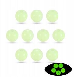 Mixform Sötétben világító akril gyöngyök, kerek, világoszöld, 20mm, 10 db (13WB31291)
