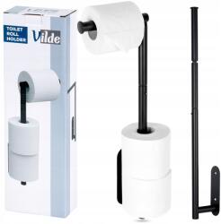 Vilde Wc-papír tartó fali akasztós állvány fürdőszobai akasztó fekete (5904316491925)