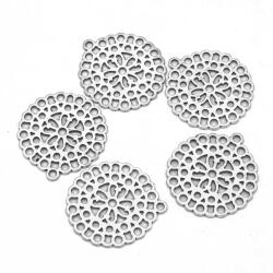 MIXFORM Virág medál fém ötvözet 30x1mm 5db (13WB20724)