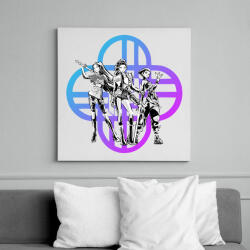 printfashion KPop Démonvadászok - Huntrix csajok - Vászonkép - Fehér (17729833)