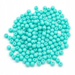 Mixform Átlátszó akril gyöngyök, kerek, halvány türkiz, 8x7mm, 50g~160db (13WB29567)