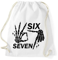 printfashion six seven kéz - Sportzsák, Tornazsák - Fehér (17790047)