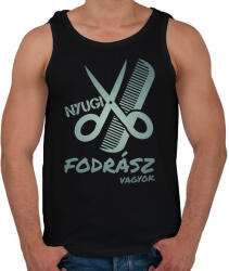 printfashion Nyugi fodrász vagyok - Férfi atléta - Fekete (17811080)