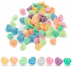 Mixform Akril gyöngyök, Átlátszatlan, Virágos, Szín: Mix 15x8mm 100db/50g (2WB28130)