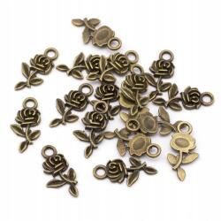 MIXFORM Rózsa medál fém ötvözet 21x10.5x2.5mm 20db (13WB20752)