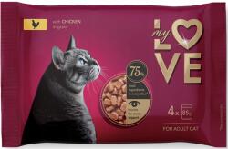 My Love My Love Set tasakok macskáknak csirkével, enyhe szószban 4 x 85 g