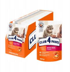 Club 4 Paws Premium macskáknak borjúhússal 24x100g