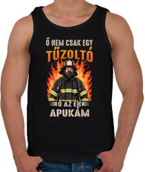 printfashion Ő nem csak egy tűzoltó ő az én apukám - Férfi atléta - Fekete (17747394)