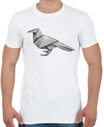 printfashion Origami varjú - Férfi póló - Fehér (17797129)