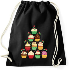 printfashion Muffin karácsonyfa - Sportzsák, Tornazsák - Fekete (17829801)