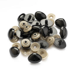 MIXFORM Biztonsági játékorr, háromszögletű, fekete, 24x29mm, Pin: 5-6mm, 20db (13WB30403)