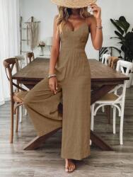 Shein Texturált Kötött Overál, Size 36, barna, 98% poliészter, 2% elasztán