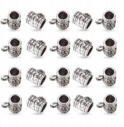 MIXFORM Nyakkendő ékszerekhez, Bali medálok, ötvözet, antik ezüst, 9x7mm, 20 db (Q5WB1553)