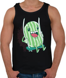 printfashion Hintázó dinnye - Férfi atléta - Fekete (17851152)